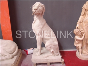 Slsc-033-China White Granite Statue-Stone Carving Product-Stone Sculpture-Statues(Animal Statue)