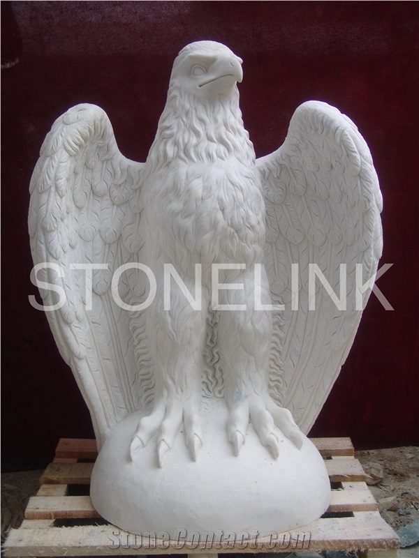 Slsc-034-China White Marble Statue-Stone Carving Product-Stone Sculpture-Statues(Animal Statue)