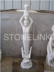 Slsc-037-China White Marble Statue-Stone Carving Product-Stone Sculpture-Statues(Figure Statue)