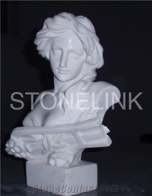 Slsc-038-China White Marble Statue-Stone Carving Product-Stone Sculpture-Statues(Figure Statue)
