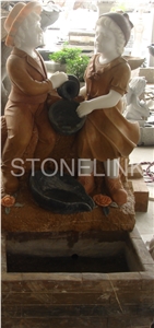 Slsc-040-China Brown Marble Statue-Stone Carving Product-Stone Sculpture-Statues(Figure Statue)