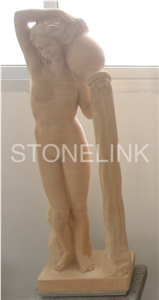 Slsc-046-China Brown Marble Statue-Stone Carving Product-Stone Sculpture-Statues(Figure Statue)