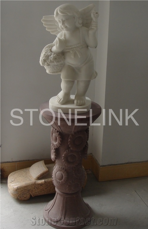 Slsc-051-China White Marble Statue-Stone Carving Product-Stone Sculpture-Statues(Figure Statue)