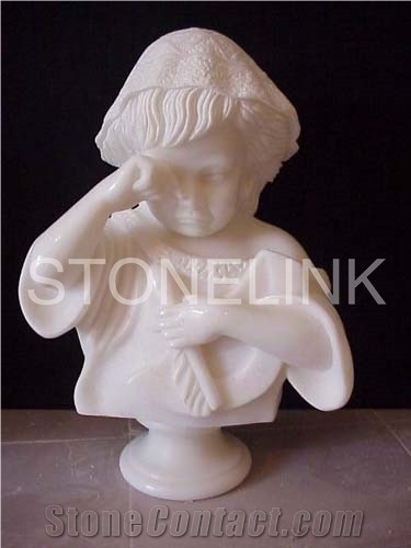 Slsc-055-China White Marble Statue-Stone Carving Product-Stone Sculpture-Statues(Figure Statue)