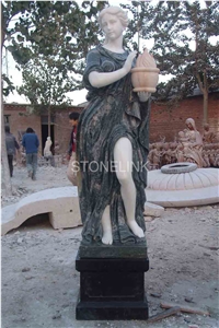 Slsc-066, Black Marble Statue, Stone Carving Product, Stone Sculpture, Statues(Figure Statue)