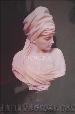 Slsc-071, Beige Marble Head Statue, Stone Carving Product, Stone Sculpture, Statues(Figure Statue)
