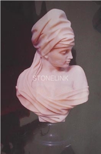 Slsc-071, Beige Marble Head Statue, Stone Carving Product, Stone Sculpture, Statues(Figure Statue)