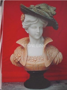 Slsc-083, Marble Head Statue, Stone Carving Product, Stone Sculpture, Statues(Figure Statue)