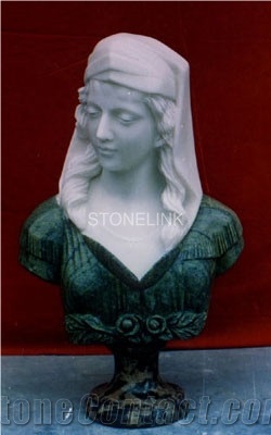 Slsc-087, Marble Head Statue, Stone Carving Product, Stone Sculpture, Statues(Figure Statue)