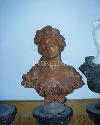 Slsc-089, Brown Marble Head Statue, Stone Carving Product, Stone Sculpture, Statues(Figure Statue)