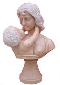Slsc-092, Beige Marble Head Statue, Stone Carving Product, Stone Sculpture, Statues(Figure Statue)