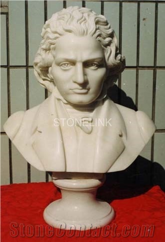 Slsc-093, White Marble Head Statue, Stone Carving Product, Stone Sculpture, Statues(Figure Statue)