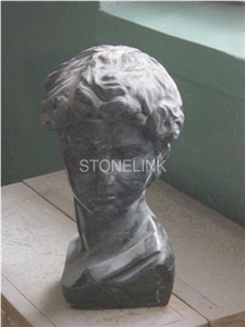 Slsc-098, Grey Marble Head Statue, Stone Carving Product, Stone Sculpture, Statues(Figure Statue)