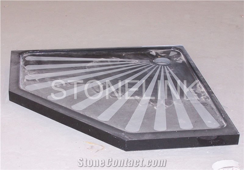 Slsh-004, Black Granite Shower Trays, Black Granite Shower Bases