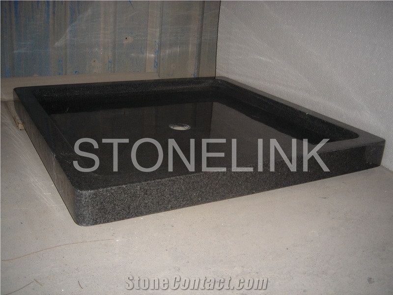 Slsh-007, Black Granite Shower Trays, Black Granite Bases