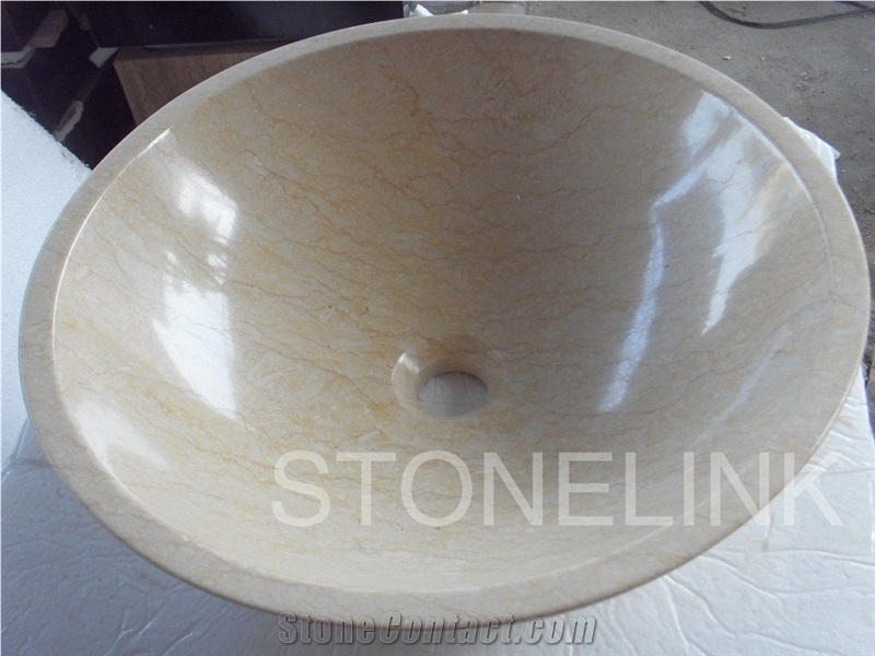 Slsi-139, Shell Beige Marble Countertop Basin&Sink