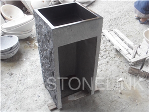 Slsi-148 , Countertop Basin&Sink, Fuding Granite Black Basalt Pedestal Basins