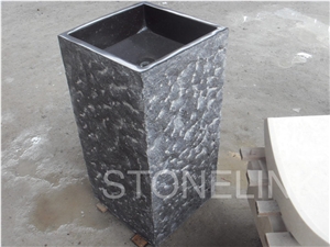 Slsi-148 , Countertop Basin&Sink, Fuding Granite Black Basalt Pedestal Basins