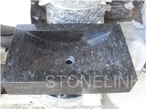 Slsi-184, Blue Pearl Granite Wash Basin, Blue Pearl Granite Rectangle Basin