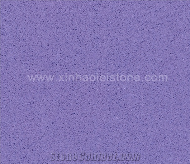 B806 Pure Purple Quartz Stone Tiles & Slabs for Countertops, Walling, Flooring
