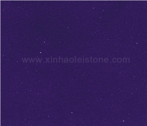 B807 Pure Dark Purple Quartz Stone Tiles & Slabs for Countertops, Walling, Flooring