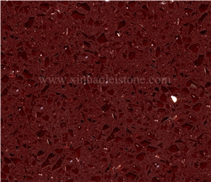 Crystal Dark Red Quartz Stone Tiles & Slabs, A816 Crystal Dark Red Quartz, China Engineered Crystal Dark Red Quartz