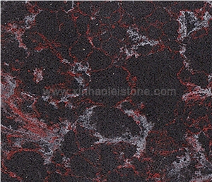 F041 Rome Red Quartz Stone Slabs & Tiles for Countertops, Walling, Flooring