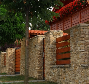 Gold Provance Beige Limestone Building & Walling, Wall Cladding, Veneer Stone