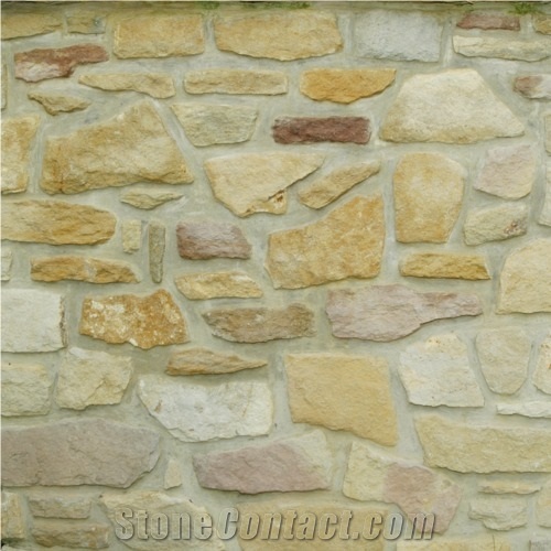 Gold Provance Beige Limestone Building & Walling, Wall Cladding, Veneer Stone