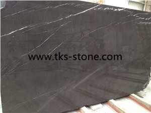 Grey Marquina Marble Slabs & Tiles, High Quality Black Marquina Marble with White Veins