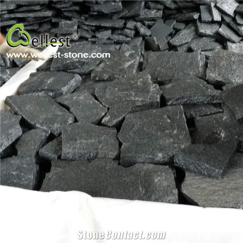 G654 Sesame Black Irregular Tile for Floor Paving and Wall Cladding, G654 Granite Cube Stone & Pavers
