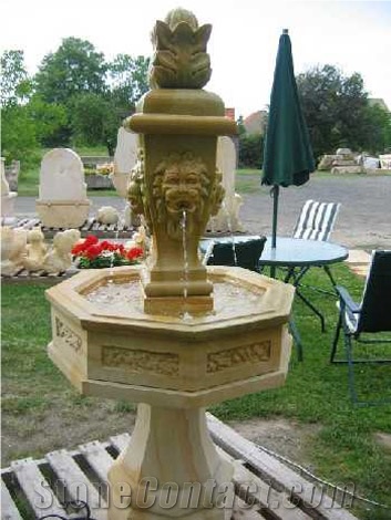 Sandstone Wall Mounted Fountain, Garden Fountains