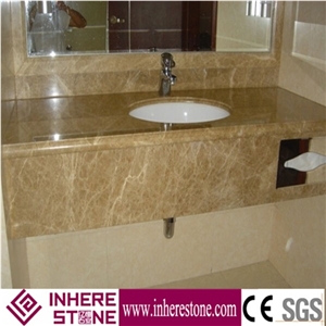 China Emperador Light Marble Slab for Kitchen Countertop
