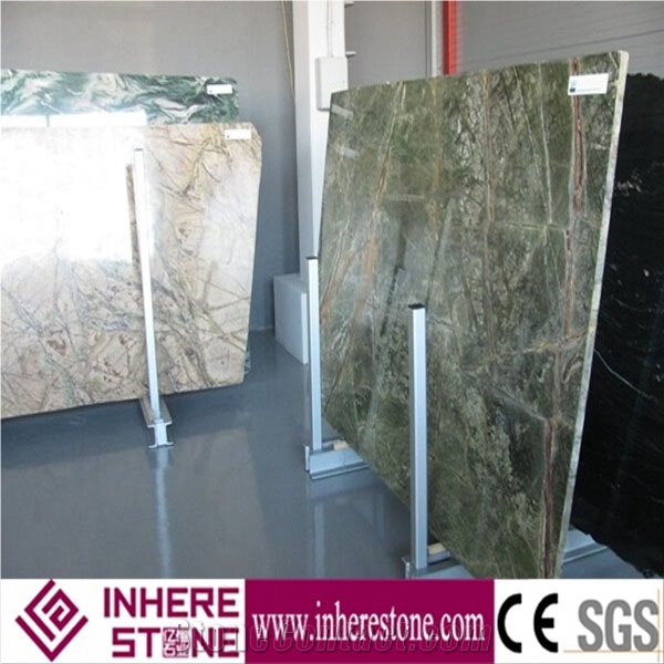 Rain Forest Green Marble Slabs & Tiles, India Green Marble