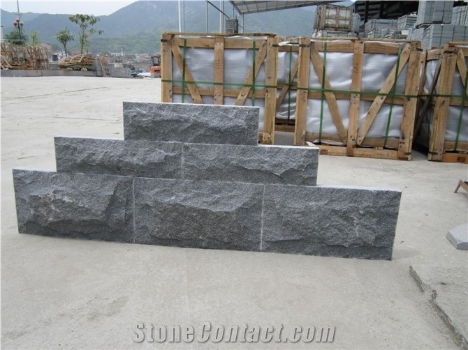 G654 Graphite Grey Mushroom Stone, Sesame Black,Granite Padang Dark,China Dark Grey Granite Walling