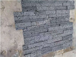 Lava Stone Mosaic Tiles, Hainan Moon Surface Basalt, Grey Basalt Mosaic Tiles