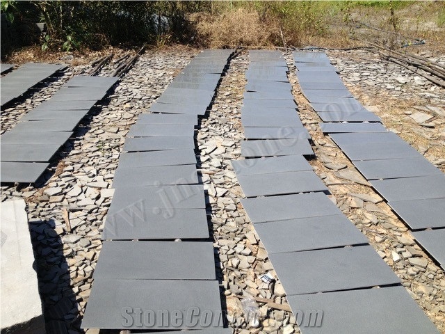 Polished Grey Basalt / Hainan Grey Basalt Tiles / Basaltina / Basalto / Bazalt / Inca Grey for Cladding, Walling, Flooring