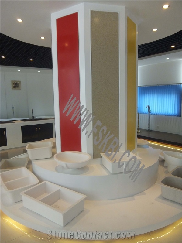 Solid Surface Acrylic Artificial Stone Sheet Artificial Marble Tile & Slab