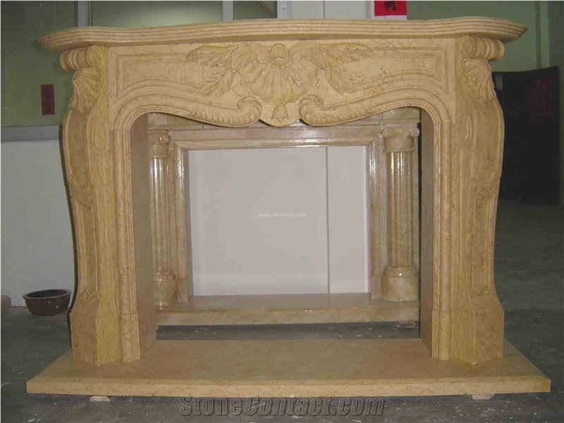 China Royal White Marble Fireplace； Emperador Dark Brown Marble Fireplace；