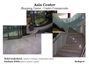 Kashmir White Granite Shopping Center Stairs, Flooring
