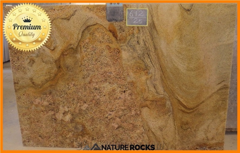 Jurassic Gold Granite Tiles & Slabs, Yellow Polished Granite Floor Tiles, Floor Covering Tiles India