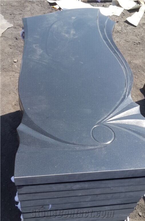 Shanxi Black Granite with Gold Spots Monument, Black Granite Monument & Tombstone
