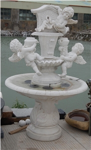 Hunan White Marble Fountains/White Marble Fountains/Angel Fountains/Garden Decoration Fountains/Europe Fountains