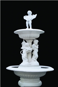 Hunan White Marble Garden Fountains/ White Marble Fountains/ Angel Statue Fountains/Stone Fountains/Europe Styles Fountains