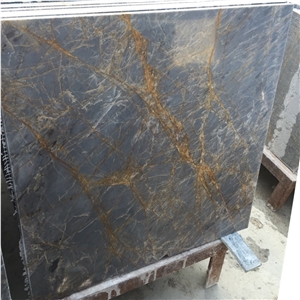 Sunluer Marble Polished Tiles Slabs,Marina Lady Blue Gold Marble Panel Villa Interior Wall Cladding,Hotel Floor Covering Skirting for Pattern-Gofar