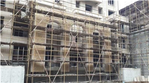 Block Stocks-G682 Granite Tiles Wall Panel Project Show/China Padang Giallo Granite Tiles Wall Cladding