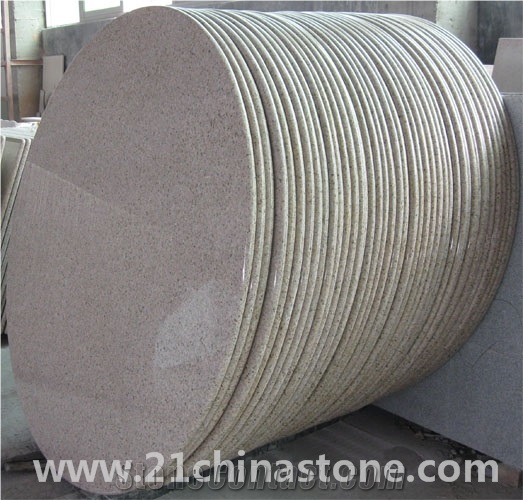 Csi-G682 Rustic Granite Kitchen Tops/Worktops/China Sunset Giallo Granite Round Kitchen Tops-02