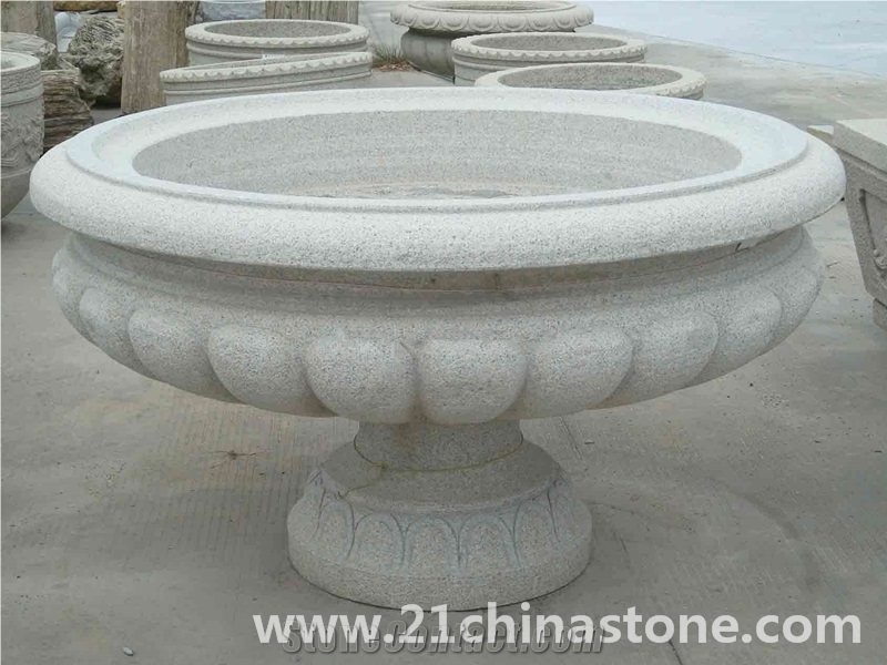 Different Shaped -G603 Grey Granite Flower Stand Pot & Planters /Garden Decor Landscaping Stone,Exterior Stone