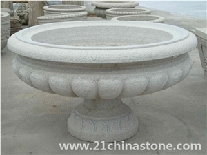 G603 Grey Granite Carving Flower Pot /Landscaping Stone Garden Stone