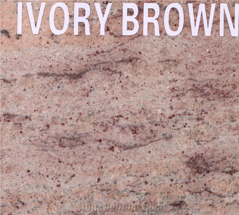 Ivory Brown Granite Slabs, Tiles, Brown Polished Granite Floor Tiles, Wall Tiles